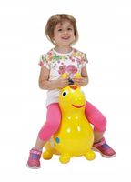 Skoczek dla dzieci dmuchany konik zabawka Gymnic Rody żółty