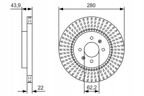 TARCZA HAM PRZOD 280X22 V BOSCH na Arena.pl