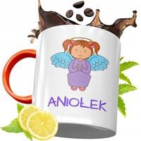 Kubek Pomarańczowy Dla Dzieci Na Dzień Dziecka Z Nadrukiem Ze Zdjęciem