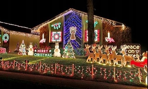 HIT! OZDOBA ŚWIĄTECZNA DZWONKI ZIMNY BIAŁY NEON na Arena.pl