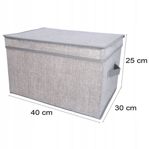 POJEMNIK TEKSTYLNY 40X30X25 CM DO PRZECHOWYWANIA PUDEŁKO ORGANIZER DO na Arena.pl