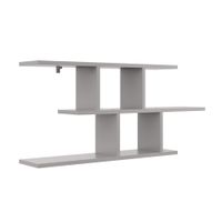 Półka wisząca, asymetryczne przegrody, 100x18x45, szary, mat | TYLETEGOTU