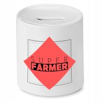 Skarbonka Prezent Dla Rolnika Super Farmer Z Nadrukiem Ze Zdjęciem