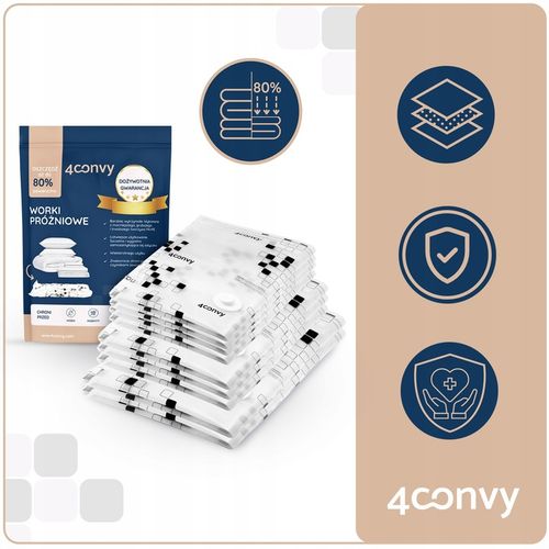 4CONVY Worki próżniowe na ubrania pościel 4XS 3M 2L przebadane bezpieczne na Arena.pl