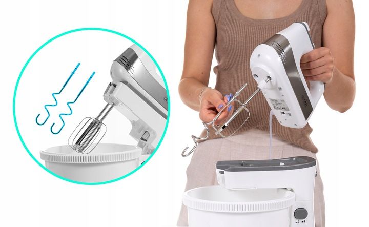 MIKSER KUCHENNY Z MISĄ OBROTOWĄ RĘCZNY FIRST AUSTRIA 500W zdjęcie 14