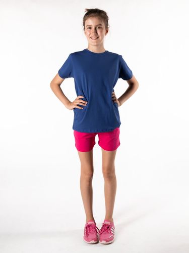 Krótkie bawełniane spodenki szorty dziewczęce fuksja 134-140 YOCLUB na Arena.pl