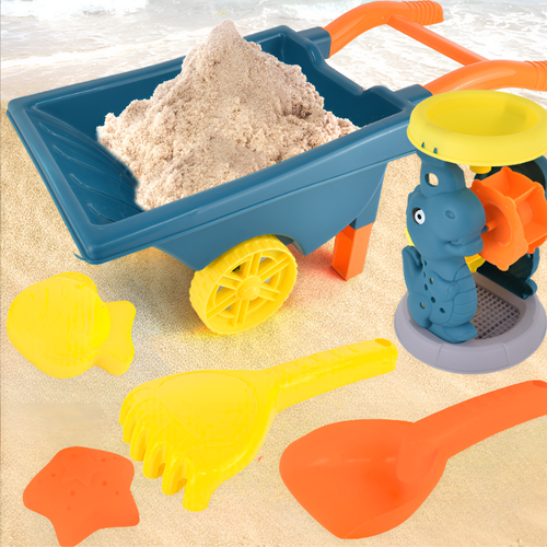zestaw do piasku piaskownicy taczka foremki grabie łopatka 6 el. na Arena.pl