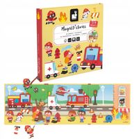 Janod Magnetyczna Układanka Magnetibook dla Dzieci Strażacy