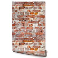 Tapeta Do Salonu Czerwona Cegła MUR Dekoracja 3D