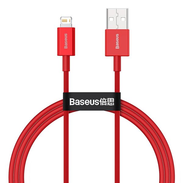 superior kabel przewód do iphone usb - lightning 2.4a 1m czerwony zdjęcie 1
