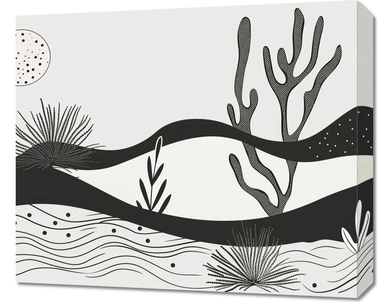 Obraz 60x50cm Ogród przy Nocy zdjęcie 1