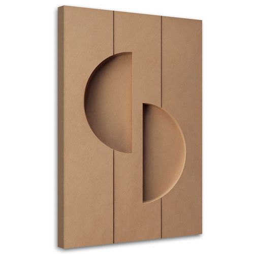 Obraz na płótnie, Beżowy Relief Geometria na Arena.pl