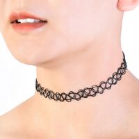 CHOKER KLASYCZNY Czarny NASZYJNIK Gothic CH12
