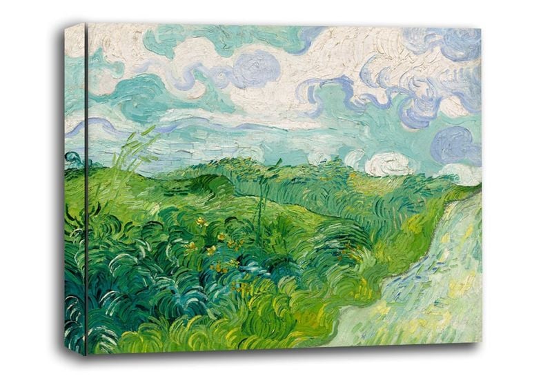 Green Wheat Fields, Auvers, Vincent van Gogh - obraz na płótnie 40x30 cm zdjęcie 1