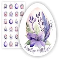 ETYKIETY arkusz naklejek naklejki WIELKANOCNE kopertę 24 szt. 5cm