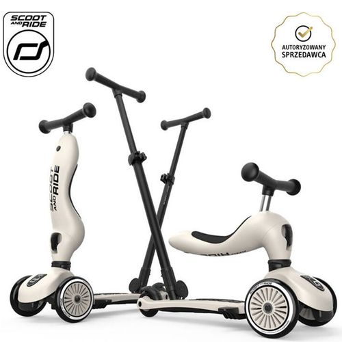 Jeździk i Hulajnoga Scootandride 2W1 z rączką do prowadzenia Ash Highwaykick 1 Push and Go na Arena.pl