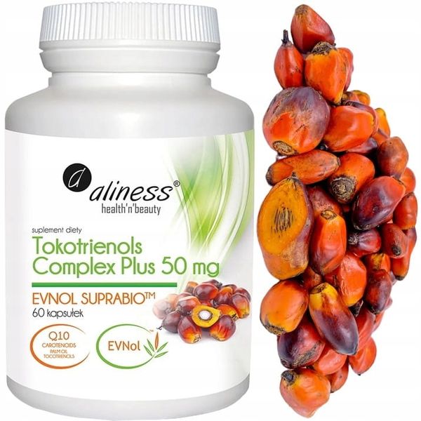 Suplement Diety Witamina E Complex Tokotrienole 50mg Q10 60 Kaps ALINESS zdjęcie 1