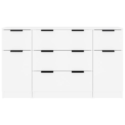 3-cz. zestaw szafek, biały, materiał drewnopochodny na Arena.pl