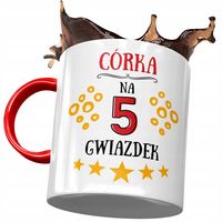 Kubek Czerwony Dla Córki Na Dzień Dziecka Prezent Z Nadrukiem Ze Zdjęciem
