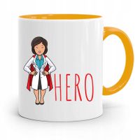 Kubek Żółty Dla Doktora Lekarz Medyk Hero Prezent Z Nadrukiem Ze Zdjęciem