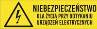 Tabliczka Niebezpieczeństwo dla życia grawer piktogram 20x6 cm duży wybór