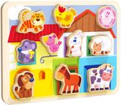 układanka drewniana farma puzzle dopasuj kształty układanka