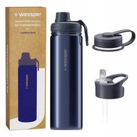 Butelka termiczna Wessper B3 THERMOSTEEL bidon termiczny 0,7 l + 3 ustniki