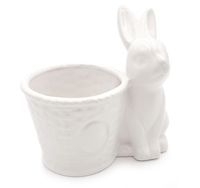 Osłonka ceramiczna biała królik króliczek zajączek wielkanocny