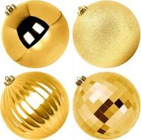 Zestaw złotych bombek 8 szt 9cm
