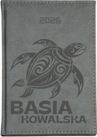 Kalendarz TERMINARZ dzienny A4 2026 dużo wzorów Planer PREZENT + NAZWISKO