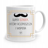 Kubek Prezent Na Dzień Dziadka Super Dziadek Z Nadrukiem Ze Zdjęciem