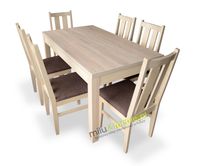 Stół i krzesła jadalnia, kuchania, krzesło, dąb sonoma, jasne