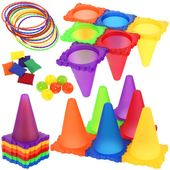 Gra Zręcznościowa Rzucanie do Celu Pachołki Treningowe Ringo Woreczki