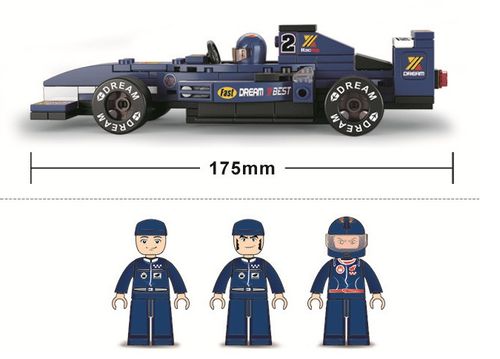 KLOCKI SLUBAN F1 Samochod wyscigowy z mini PIT STOPem 196 - B0351 na Arena.pl