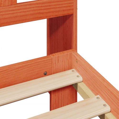 Łóżko z regałem, bez materaca, woskowy brąz, 75x190 cm, sosnowe na Arena.pl