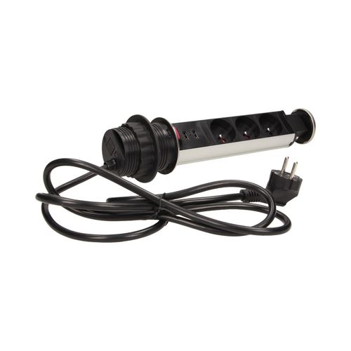 gniazdo meblowe 3x2p+z usbx2 blatu 6cm blok inox 1,8m - on-ae-1350 na Arena.pl