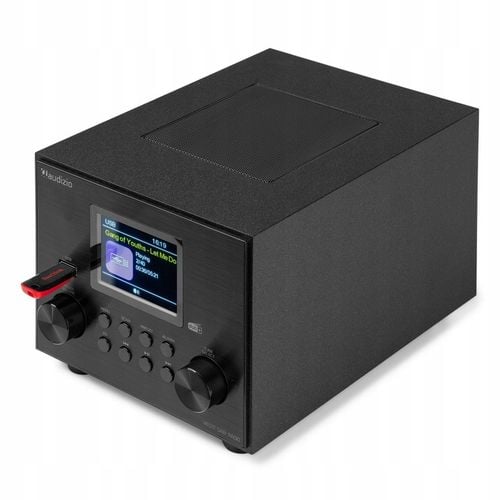 Radio DAB+ tuner FM z subwooferem czarne do kuchni salonu biura na Arena.pl