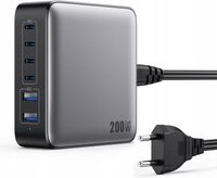 ŁADOWARKA SIECIOWA QTSHINE 200W STACJA ŁADOWANIA HUB ADAPTER 6W1 PRO