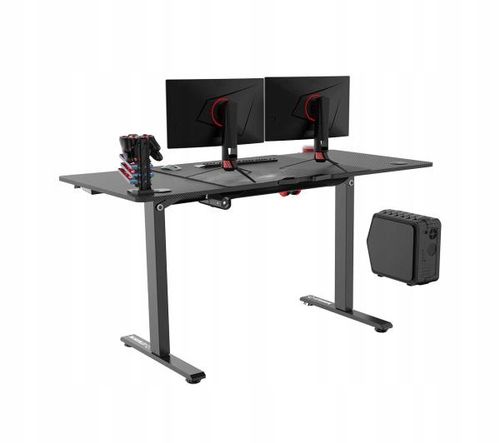 Biurko REGULOWANE (72 - 117) ELEKTRYCZNE gamingowe 140 cm + podkładka na Arena.pl