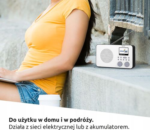 Radio sieciowo-bateryjne DAB+, FM, internetowe TechniSat Viola 2 C IR Biały na Arena.pl