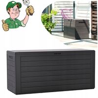 SKRZYNIA OGRODOWA 280L 116x44x55CM KUFER NA TARAS BALKON SCHOWEK ANTRACYT