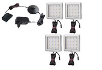 Oświetlenie mebli 4 x Zeus 12V DC biała zimna - zestaw