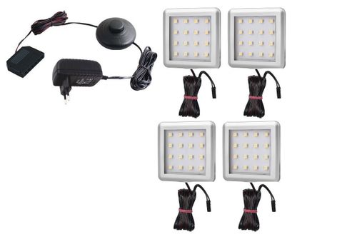 Oświetlenie mebli 4 x Zeus 12V DC biała zimna - zestaw na Arena.pl