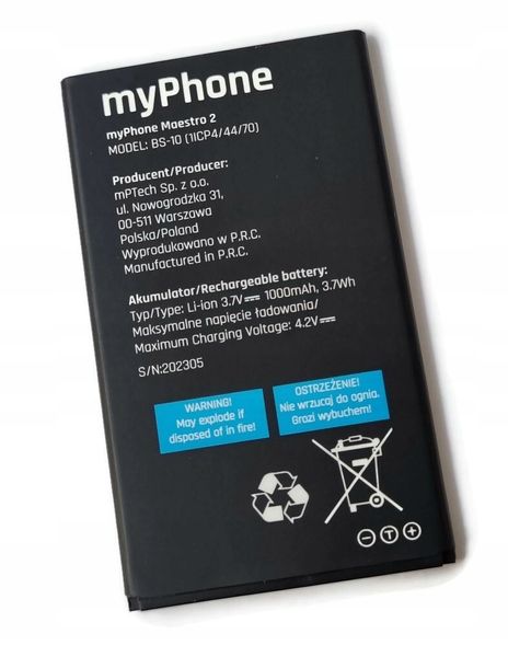 Bateria Do Myphone Maestro 2 Bs-10 Oryginał zdjęcie 1