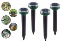 ZESTAW 4 SILNYCH ODSTRASZACZY DO KRETÓW NORNIC MYSZY GRYZONI SOLARNY 4SZT