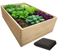 WARZYWNIAK SKRZYNIA NA WARZYWA INSPEKT DREWNIANY 80x120 PODWYŻSZANY 36cm