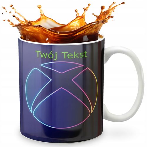KUBEK 330ml GRAFIKA PREZENT ŚWIĘTA WZÓR - XBOX + IMIĘ na Arena.pl
