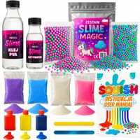ZESTAW SLIME MAGIC KLEJ PVA DO ROBIENIA GLUTÓW PREZENT DZIEŃ DZIECKA