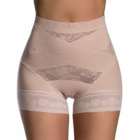 Wiskozowe majtki WYSZCZUPLAJĄCE korygujące WYSOKI STAN koronka