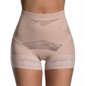 Wiskozowe majtki WYSZCZUPLAJĄCE korygujące WYSOKI STAN koronka